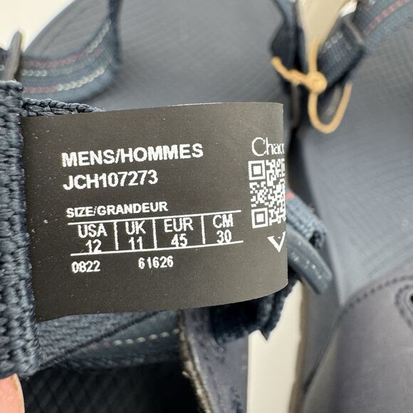 Chaco Men\'s Lowdown Sandals JCH107273 Size 12 Navy Strappy Beach Hiking NWT main image 8